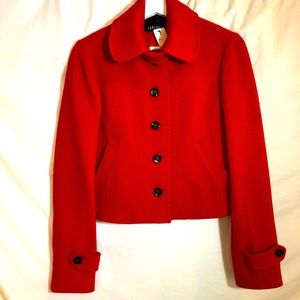 Carlisle Red Jacket Button Detail Size 6